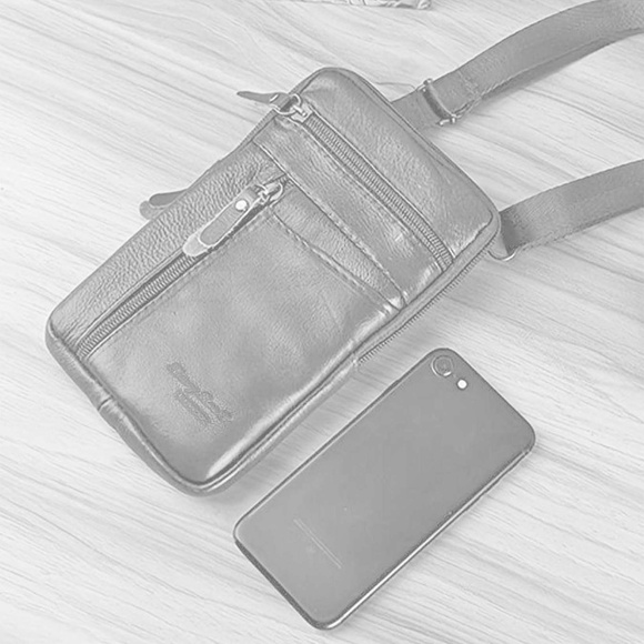 Leather Phone Bag Brown - Picture 6 of 8